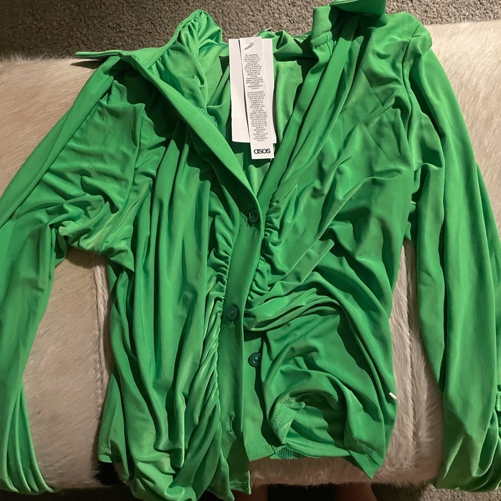 ASOS Shirred button up Top